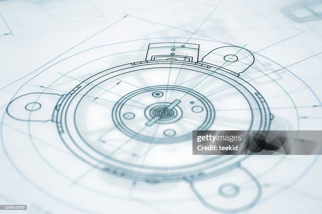 Architecture Blueprint-Mechanical Engineering Blueprint