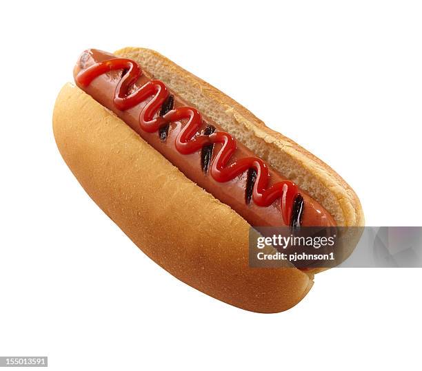 hot dog - ketchup stock pictures, royalty-free photos & images