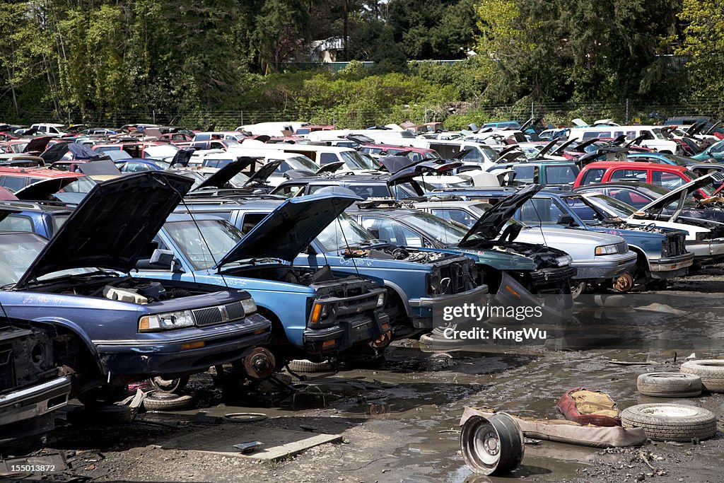 Automobile junkyard.