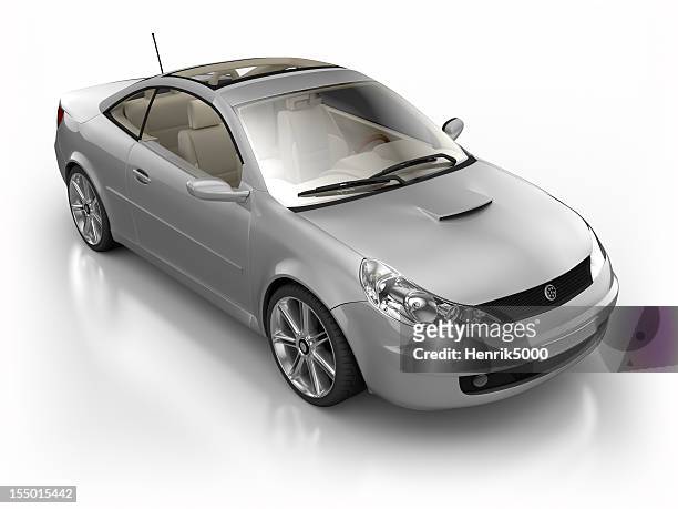 car in studio - isolated on white with clipping path - car white background stock pictures, royalty-free photos & images