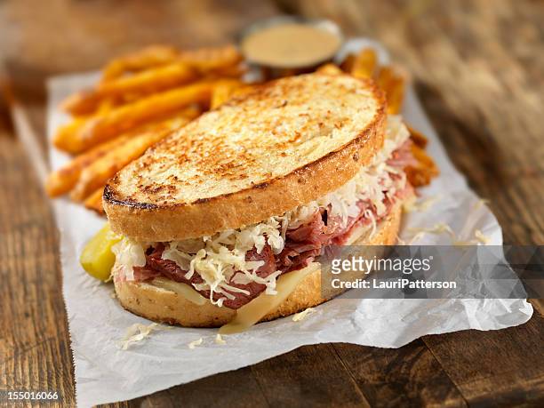 reuben sandwich - reiben stock pictures, royalty-free photos & images