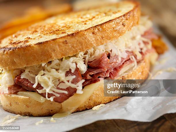 reuben sandwich - reiben stock pictures, royalty-free photos & images