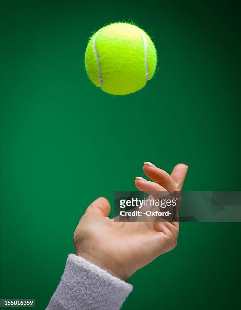 tennis ball toss - wimbledon tennis stock pictures, royalty-free photos & images