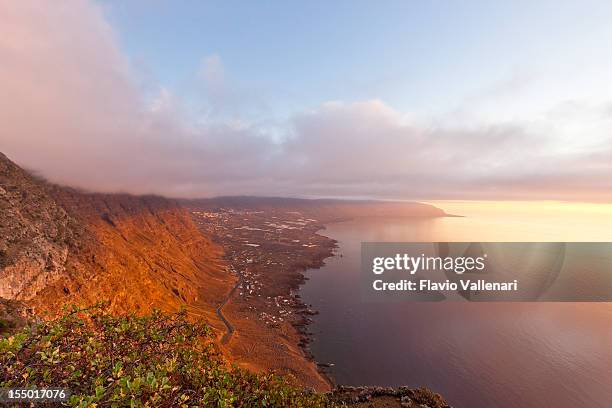 sunset from mirador de la peña, el hierro - el hierro stock pictures, royalty-free photos & images