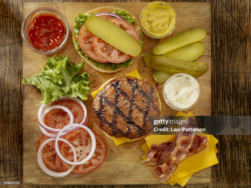 Vorbereitung einen Hamburger