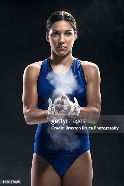 female gymnast - player portraits stock-fotos und bilder