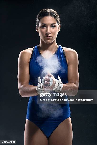 female gymnast - sports chalk stock pictures, royalty-free photos & images