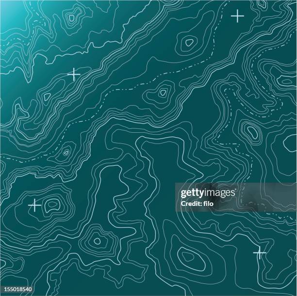 topographic karte [ vektor ] - physische geographie stock-grafiken, -clipart, -cartoons und -symbole