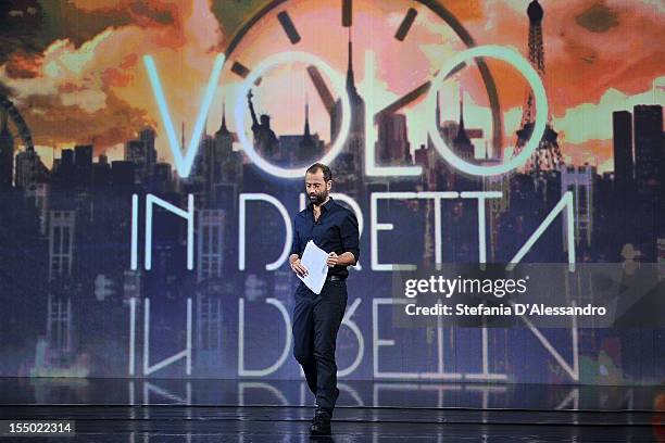 Fabio Volo attends 'Volo In Diretta' TV Show on October 30, 2012 in Milan, Italy.