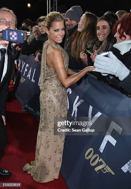 Sylvie van der Vaart attends the Germany premiere of "Skyfall" at the Theater am Potsdamer Platz on October 30, 2012 in Berlin, Germany.