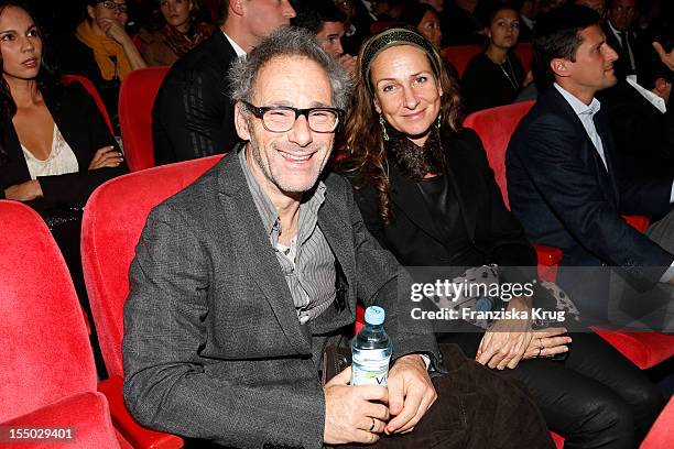 Dani Levy and Sabine Lidl attend the 'Skyfall' Germany Premiere at Theater am Potsdamer Platz on October 30, 2012 in Berlin, Germany.