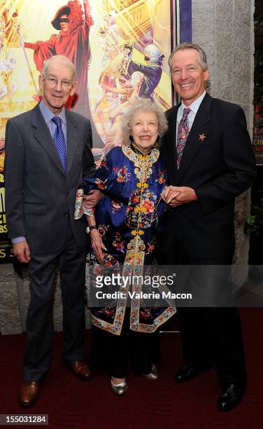 Kevin Brownlow, Carla Laemmle and Ron Chaney attend The Academy Of Motion Picture Arts And Sciences' Screening Of "The Phantom Of The Opera" at AMPAS...