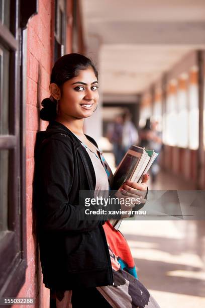 indian student girl - beautiful college girls stock pictures, royalty-free photos & images