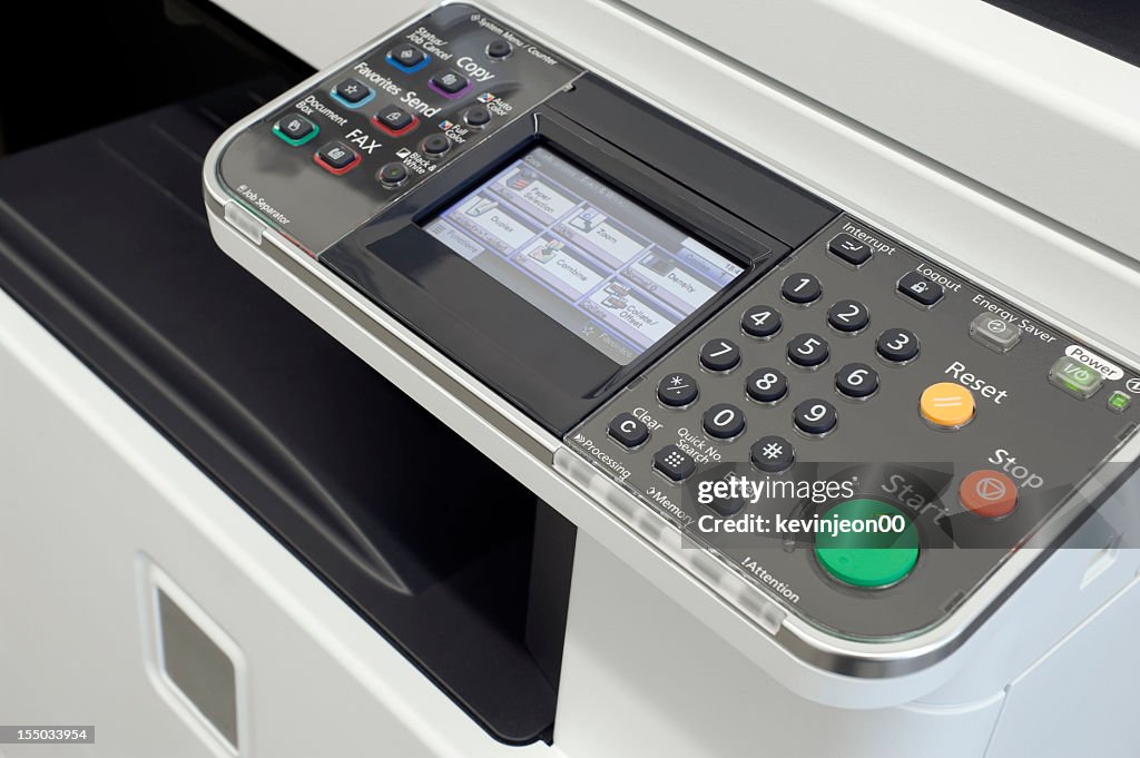 Copy Panel Close Up Shot Of A Control Panel Of A Photocopier High-Res Stock Photo ...