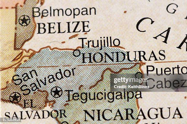 honduras - honduras map stock pictures, royalty-free photos & images