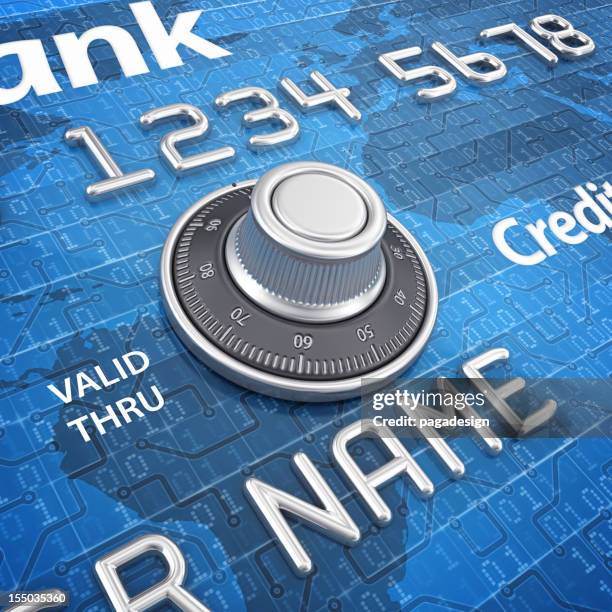 combination lock on credit card - combination lock stock pictures, royalty-free photos & images