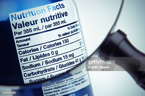 ernährung fakten - sodium stock-fotos und bilder