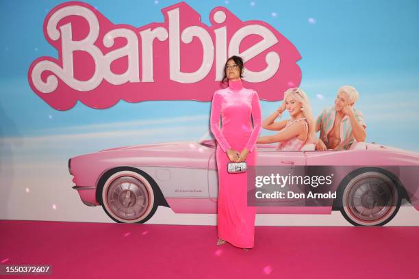 Laura Dundovic attends the "Barbie" Sydney Premiere at Hoyts Entertainment Quarter on July 17, 2023 in Sydney, Australia.