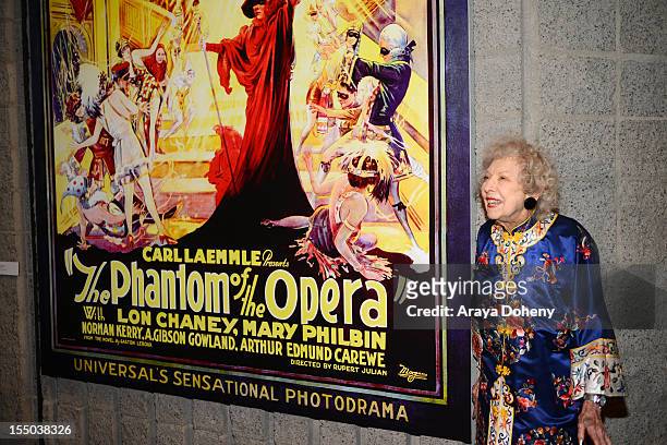 Carla Laemmle attends The Academy of Motion Picture Arts and Sciences' screening of 'The Phantom Of The Opera' at AMPAS Samuel Goldwyn Theater on...