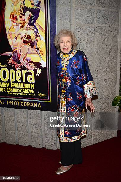 Carla Laemmle attends The Academy of Motion Picture Arts and Sciences' screening of 'The Phantom Of The Opera' at AMPAS Samuel Goldwyn Theater on...