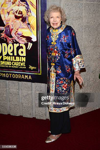 Carla Laemmle attends The Academy of Motion Picture Arts and Sciences' screening of 'The Phantom Of The Opera' at AMPAS Samuel Goldwyn Theater on...