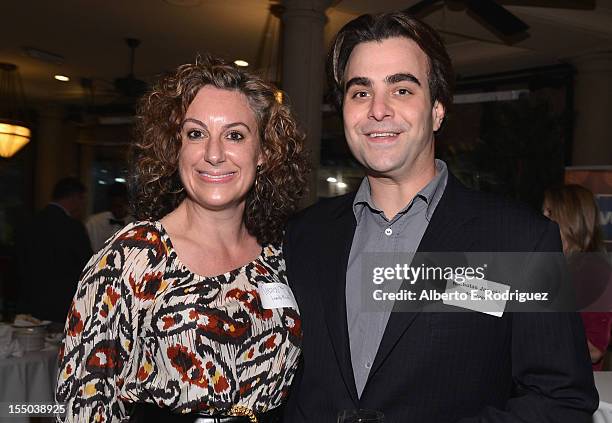 Screenwriter Kirsten Smith and screenwrite/director Nicholas Jarecki attend the WGAWest Fall-Winter Screenwriters Reception at The Capital Grille on...