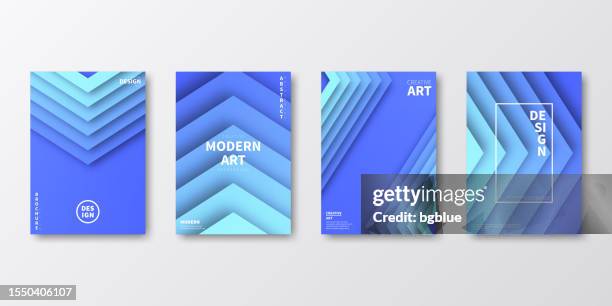 brochure template layout, blue cover design, business annual report, flyer, magazine - chevron background stock illustrations