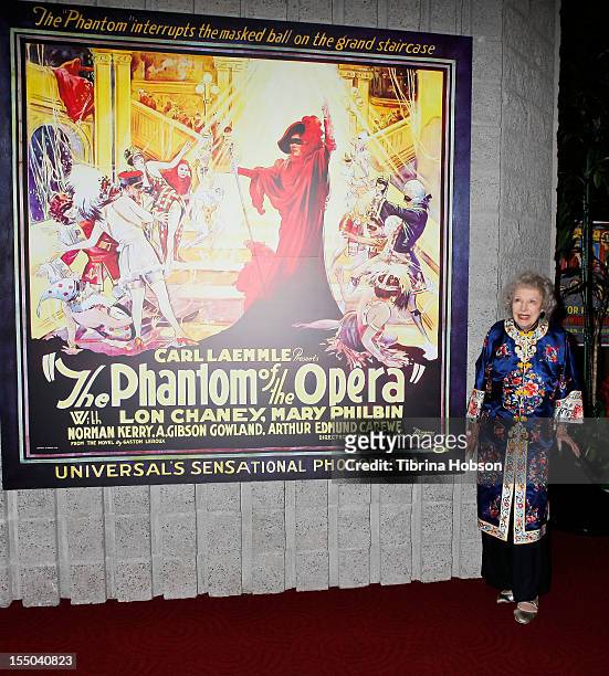 Carla Laemmle attends The Academy of Motion Picture Arts and Sciences' screening of 'The Phantom Of The Opera' at AMPAS Samuel Goldwyn Theater on...