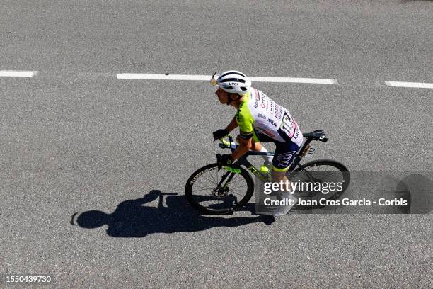 Rui Costa from Portugal and team Intermarché - Circus - Wanty rides during stage fifteen of the 110th Tour de France 2023 a 179km stage from Les Gets...