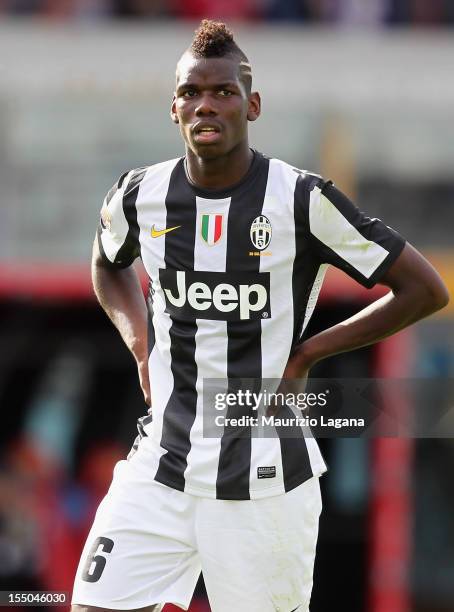 Paul Pogba of Juventus during the Serie A match between Calcio Catania and FC Juventus at Stadio Angelo Massimino on October 28, 2012 in Catania,...