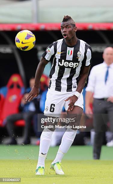 Paul Pogba of Juventus during the Serie A match between Calcio Catania and FC Juventus at Stadio Angelo Massimino on October 28, 2012 in Catania,...