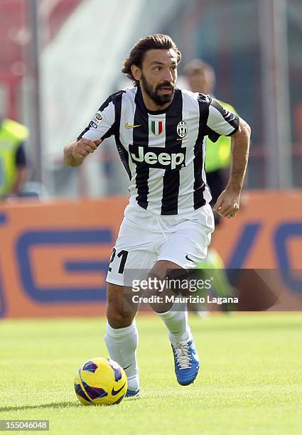Andrea Pirlo of Juventus during the Serie A match between Calcio Catania and FC Juventus at Stadio Angelo Massimino on October 28, 2012 in Catania,...