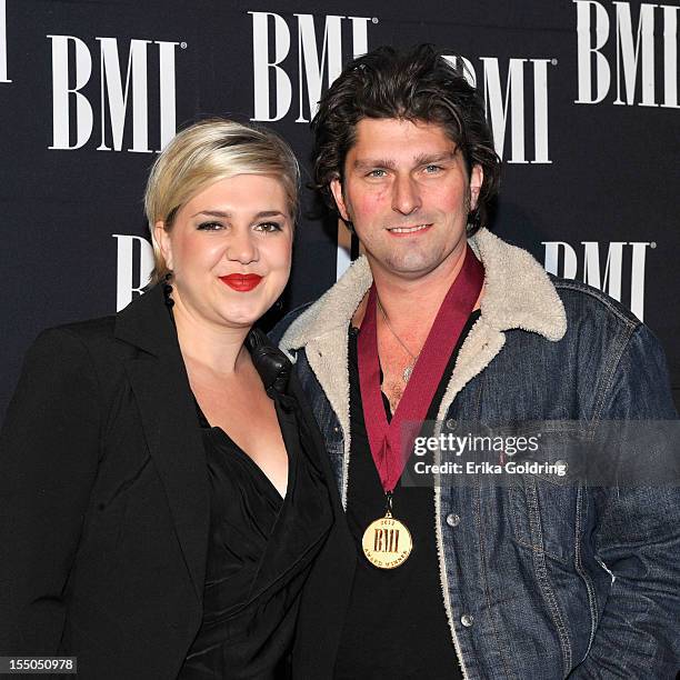 Kristin Lee and Dave Pahanish attend the 60th annual BMI Country awards at BMI on October 30, 2012 in Nashville, Tennessee.