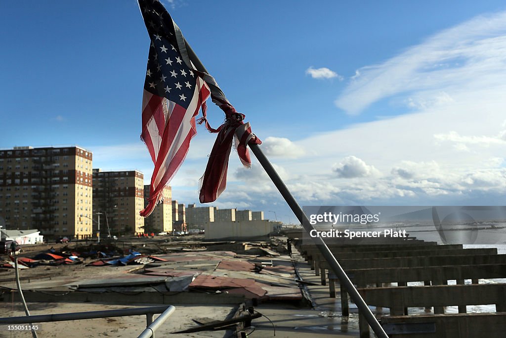 East Coast Begins To Clean Up And Assess Damage From Hurricane Sandy