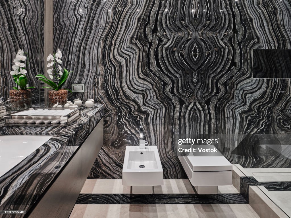 Bathroom in a luxury apartment