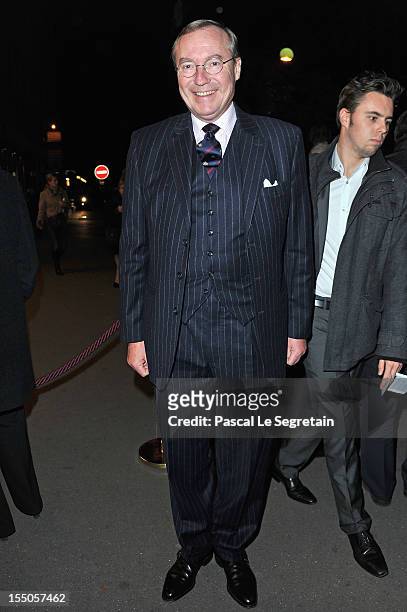 Prince Jean of Luxembourg poses as he arrives at Theatre des Champs-Elysees on October 31, 2012 in Paris, France.