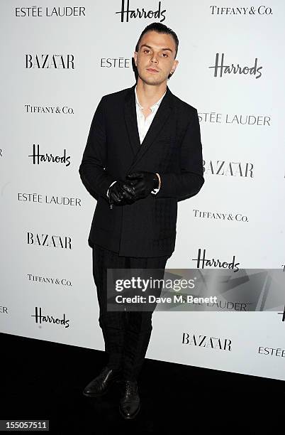 Theo Hutchcraft attends the Harper's Bazaar Women of the Year Awards 2012, in association with Estee Lauder, Harrods and Tiffany & Co., at Claridge's...