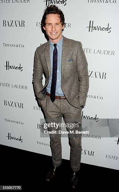 Eddie Redmayne attends the Harper's Bazaar Women of the Year Awards 2012, in association with Estee Lauder, Harrods and Tiffany & Co., at Claridge's...