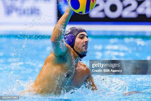 Giacomo Cannella of Italy during the World Aquatics Championships 2023 men's match France and Italy on July 17, 2023 in Fukuoka, Japan.