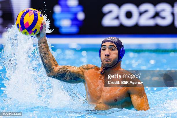 Edoardo di Somma of Italy during the World Aquatics Championships 2023 men match France v Italy on July 17, 2023 in Fukuoka, Japan.