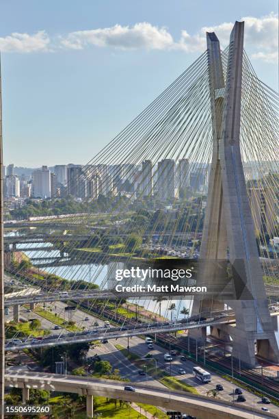 octávio frias de oliveira bridge .são paulo. brazil - são paulo state stock pictures, royalty-free photos & images