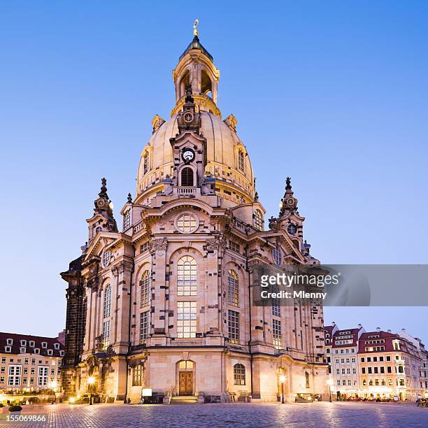 dresden iglesia frauenkirche de nuestra señora sajonia alemania oriental. - dresde fotografías e imágenes de stock