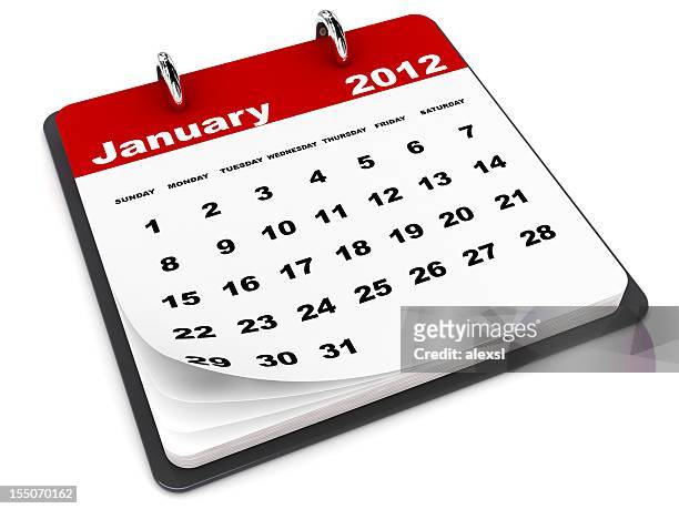 january 2012 calendar - 2012 calendar stock pictures, royalty-free photos & images