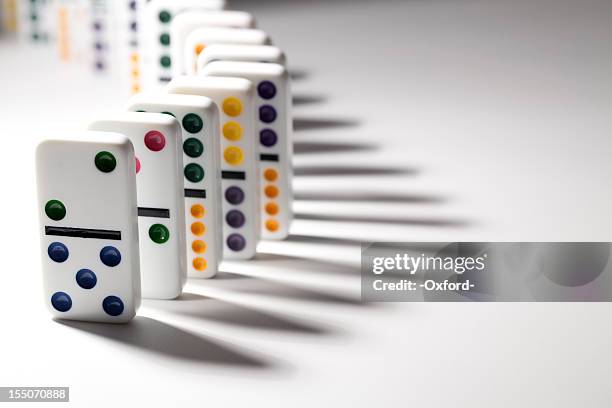 dominoes - dominos game stock pictures, royalty-free photos & images