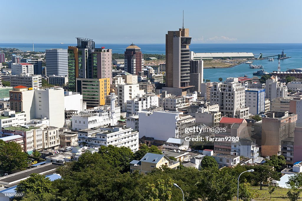 Panorama of Port Louis, Mauritius