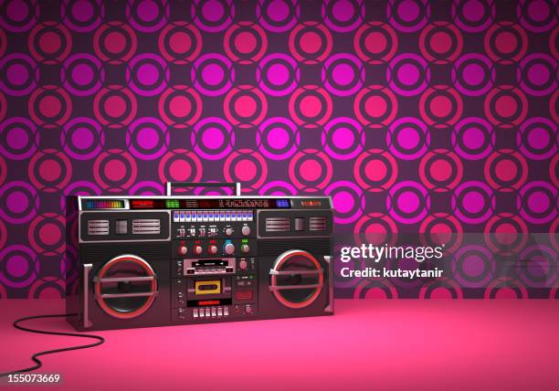 retro style boom box - ghetto blaster stock pictures, royalty-free photos & images