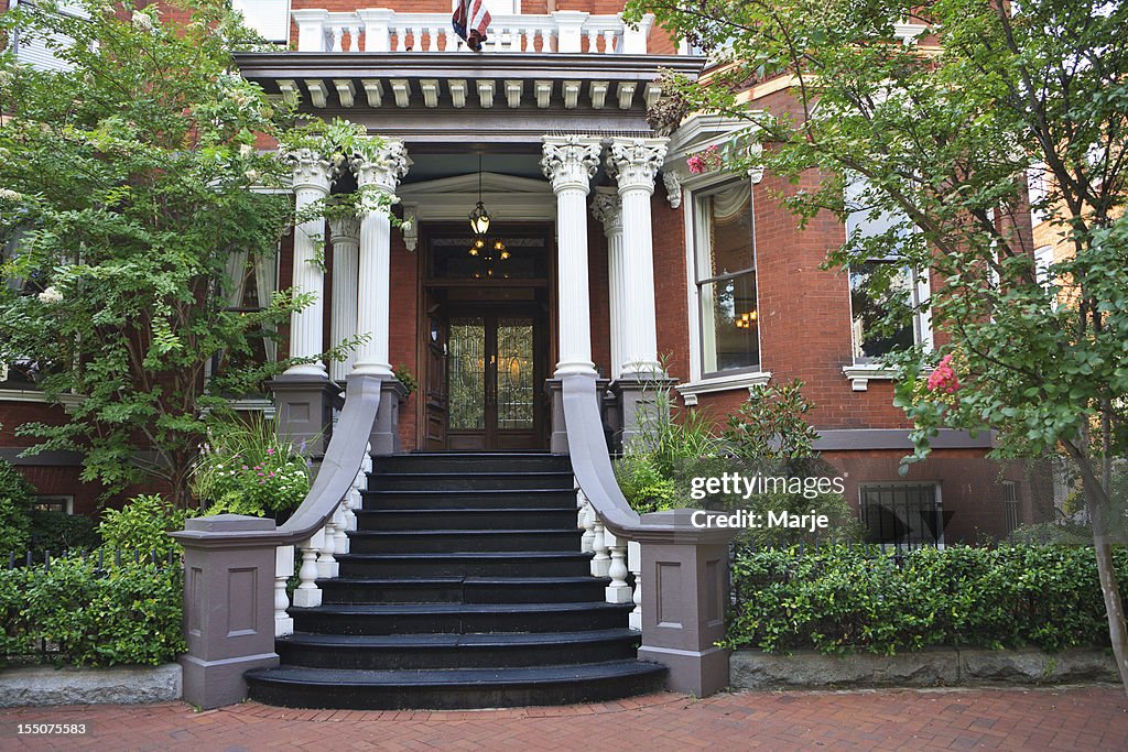 優雅な入口を歴史的なマンション-サバンナ（ジョージア州）