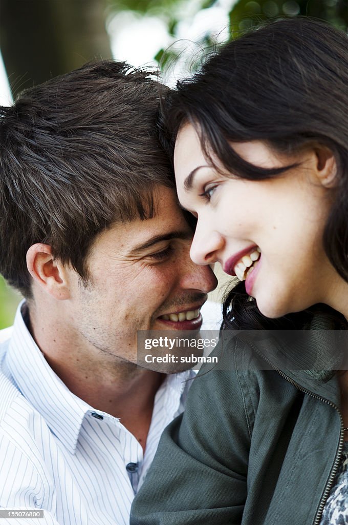 Young couple being in love