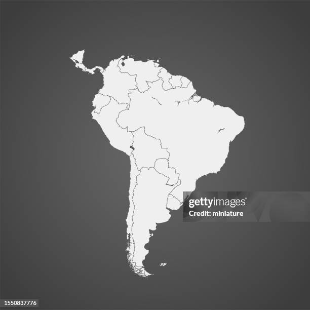 ilustrações de stock, clip art, desenhos animados e ícones de south america map - américa do sul