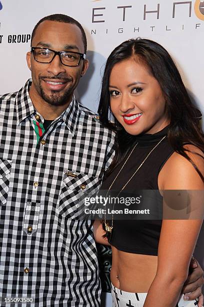 West and Reese arrives at the Los Angeles Clipper Matt Barnes' "Welcome Back To LA" Post-Game Halloween Party at The Conga Room at L.A. Live on...